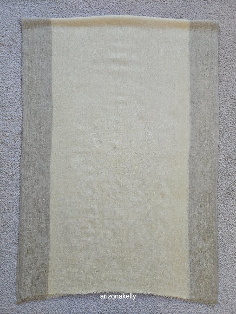 Cashmere Jacquard Scarf Lightweight Woven - Picture 11 of 15